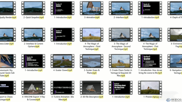 中文字幕 | 外部建筑和动画课程udemy V-Ray+Vantage(图2)