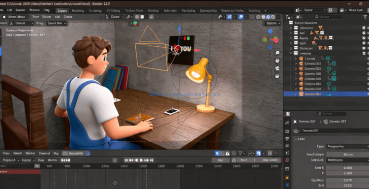 Blender 3D角色动画短片完整制作流程视频教程(图3)