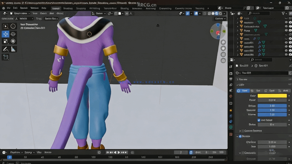 Blender《龙珠超》比鲁斯动漫角色雕刻建模视频教程(图2)
