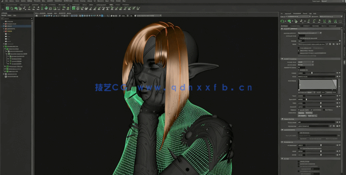 Maya中XGen逼真头发制作视频教程(图1)