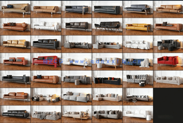 Evermotion Archmodels Vol 257 沙发模型(图2)