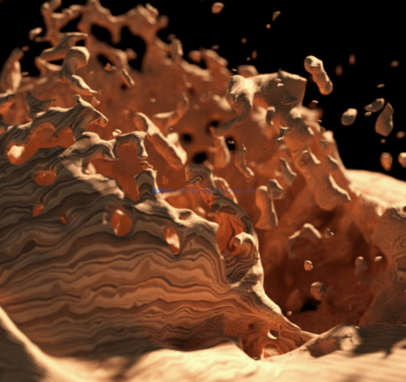 C4D+X-Particles粒子插件模拟泥浆液体动画工程(图1)