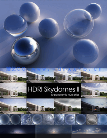 30套HDRI环境贴图动态天空贴图素材C4D 3D通用文件模型(图2)