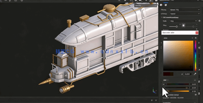 3dsmax逼真火车头建模纹理完整制作工作流程视频教程(图3)