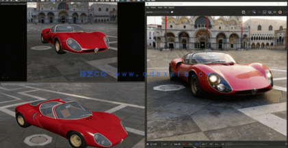 3dsmax与Vray逼真汽车照明着色和渲染技术视频教程(图1)