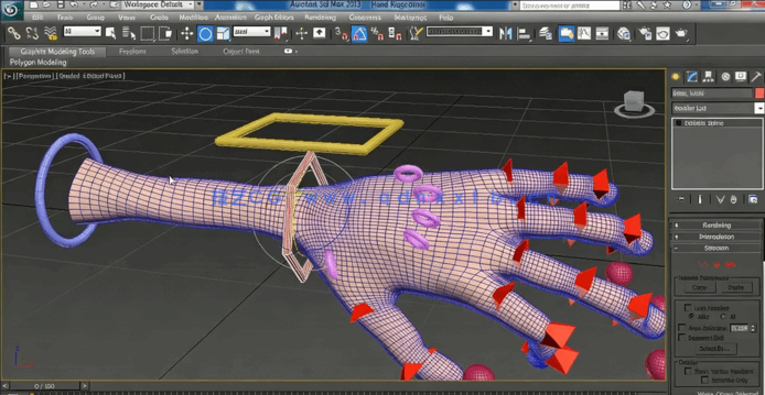 3dsmax手部骨骼关节控制动画技术训练视频教程(图2)