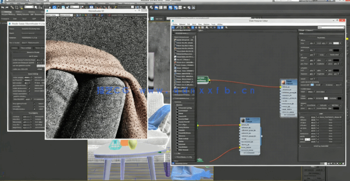 3dsmax中FStorm沙发织物着色器渲染技术视频教程(图2)