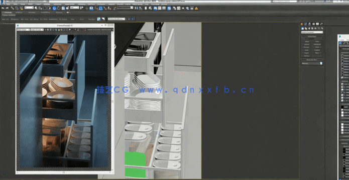3dsmax中FStorm开放式厨房可视化渲染技术视频教程(图1)