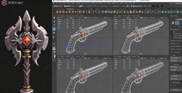 Maya与Zbursh游戏武器斧头完整制作流程视频教程(图2)