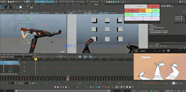 Maya第一与三人称射击攻击游戏动画制作视频教程(图3)