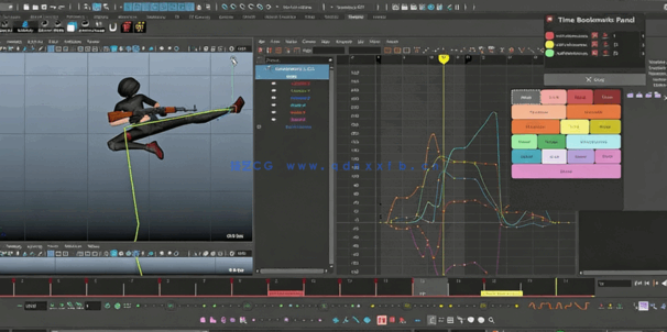 Maya第一与三人称射击攻击游戏动画制作视频教程(图6)