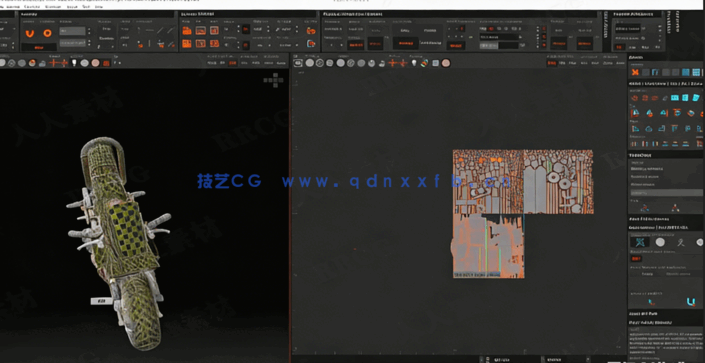【中文字幕】3dsmax摩托车从2D概念图到3D建模制作视频教程(图3)