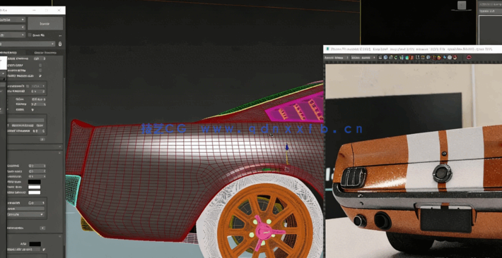 3dsMax野马汽车建模完整制作工作流程视频教程 (图4)
