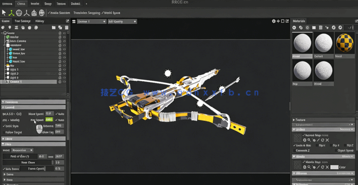 中世纪弩建模与纹理制作完整流程视频教程(图3)