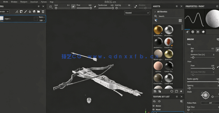 中世纪弩建模与纹理制作完整流程视频教程(图4)