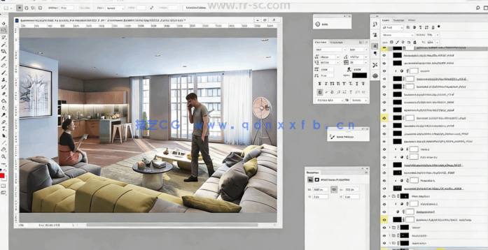 3dsmax三维室内场景人物添加制作视频教程(图5)