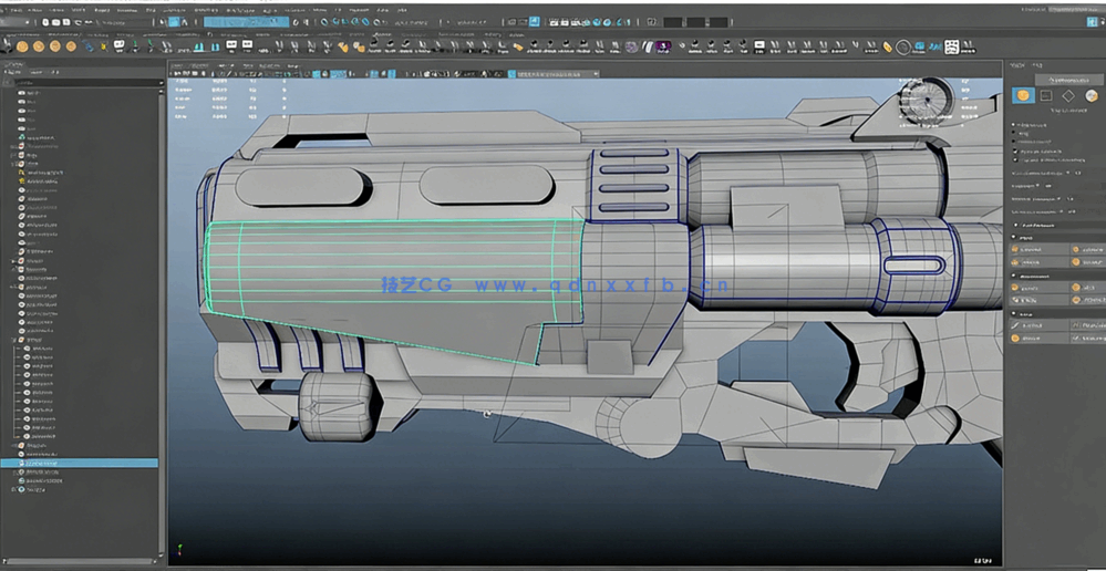 Maya科幻游戏武器建模与贴图制作视频教程(图2)