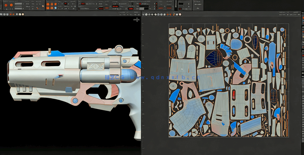 Maya科幻游戏武器建模与贴图制作视频教程(图5)