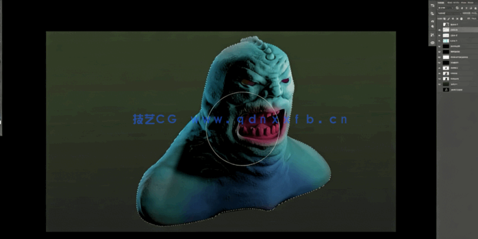 C4D概念生物头部设计实例制作视频教程(图2)