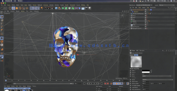 C4D创建3D炫彩发光渐变创意海报视频教程(图2)