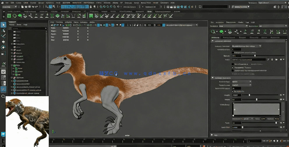 Maya中使用Xgen和Arnold创建生物毛皮毛发技术视频教程(图6)