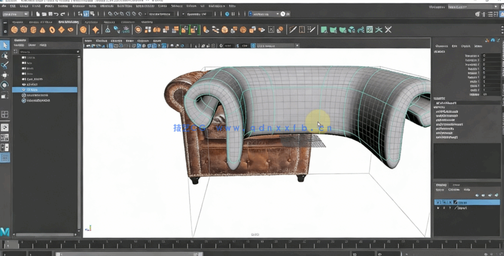 Maya3A级游戏道具资产建模纹理渲染制作流程视频课程 (图6)