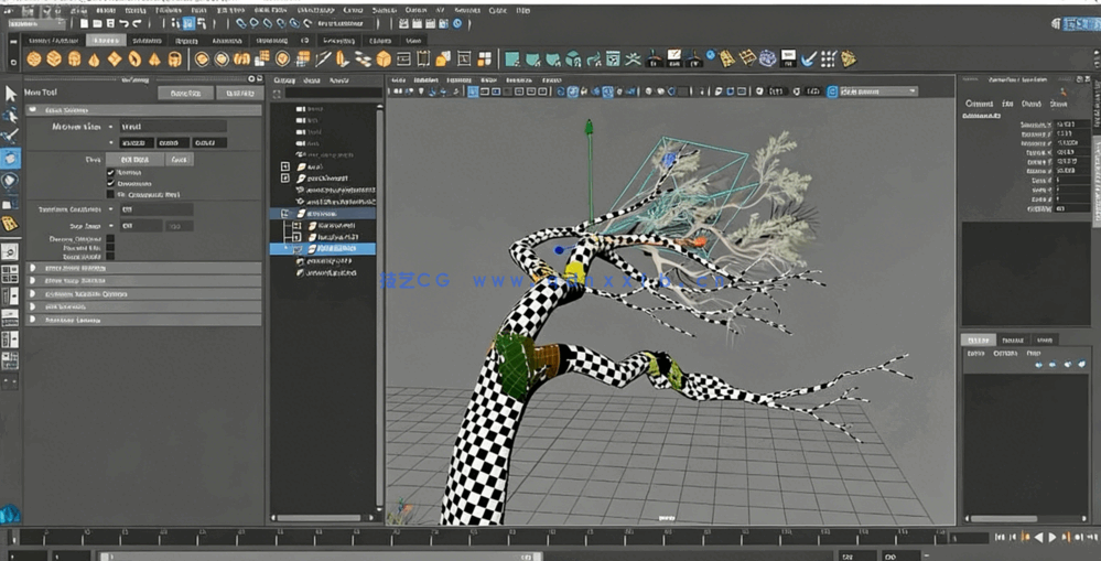 Maya和Zbrush风吹树叶游戏资产完整制作流程视频课程(图6)