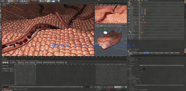 C4D模拟细胞在血管流动动画视频教程 (图2)