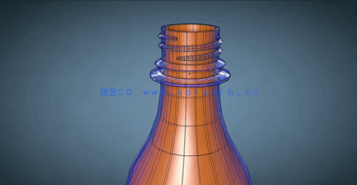 C4D塑料汽水饮料瓶实例制作视频教程(图4)