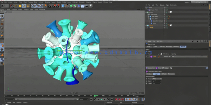 Cinema 4D克隆着色对象动画视频教程 (图2)