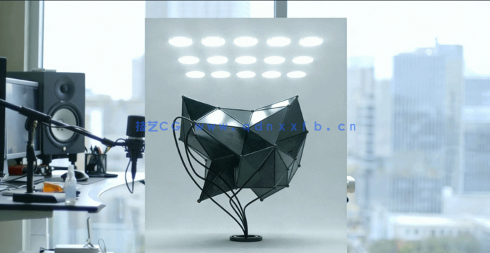 C4D抽象科幻雕塑实例制作视频教程(图2)