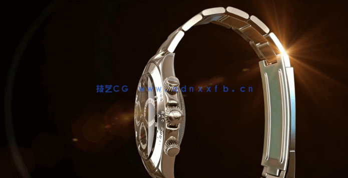 C4D超逼真3D手表硬表面建模渲染实例制作视频教程(图6)