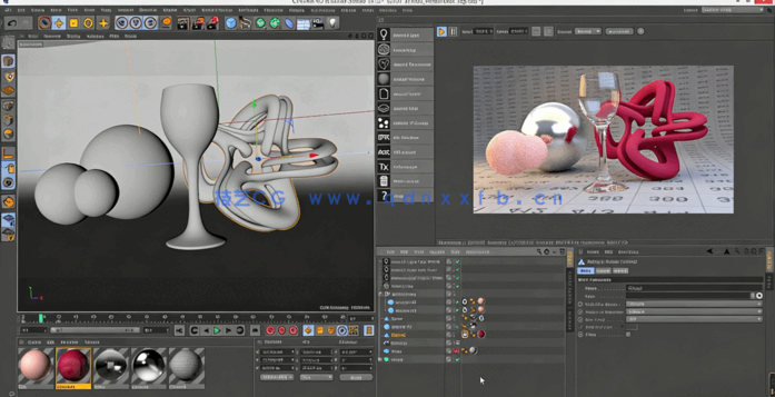 中文字幕 阿诺德渲染器全面基础案例C4D视频教程(图2)
