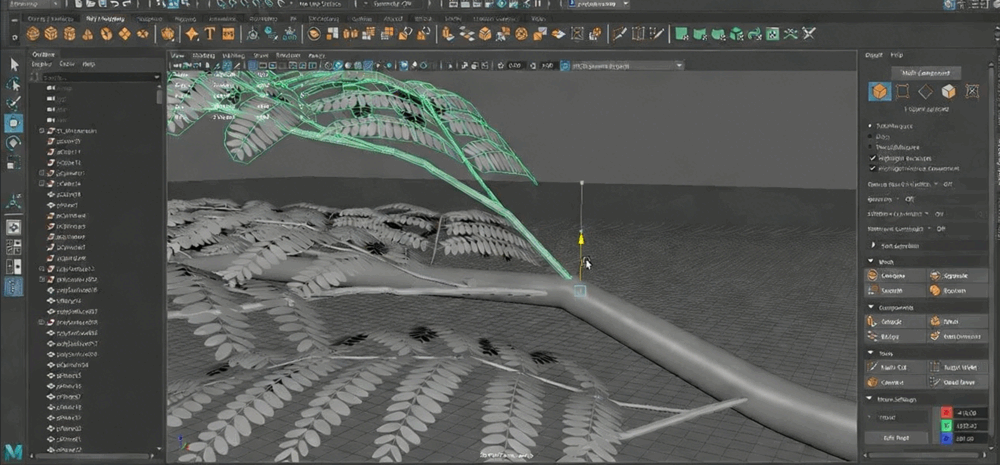 Maya顽皮狗艺术家为游戏创建复杂植被游戏环境视频教程(图5)