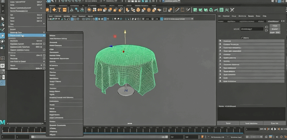Maya中nCloth旗子旗帜挥舞飘扬技术视频教程(图5)