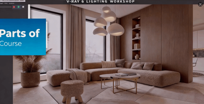 V-Ray 6渲染引擎中灯光技术系统化训练视频教程(图2)