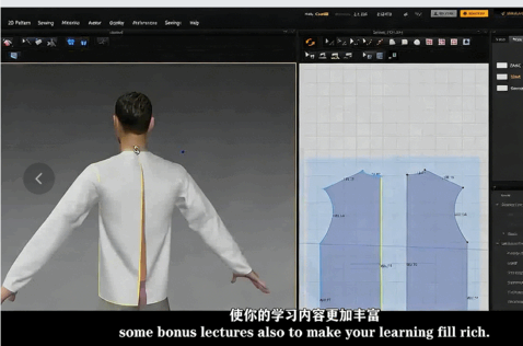 【中文字幕】Marvelous Designer男性衬衫实例制作视频教程(图5)