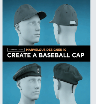 Marvelous Designer真实帽子头饰硬质织物实例制作视频教程(图3)