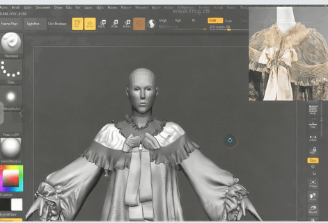 Marvelous Designer中创建花纹蕾丝连衣裙视频教程(图1) Marvelous Designer中创建花纹蕾丝连衣裙视频教程(图1)