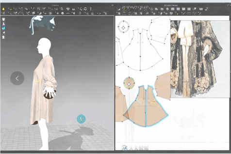 Marvelous Designer中创建花纹蕾丝连衣裙视频教程(图2) Marvelous Designer中创建花纹蕾丝连衣裙视频教程(图2)
