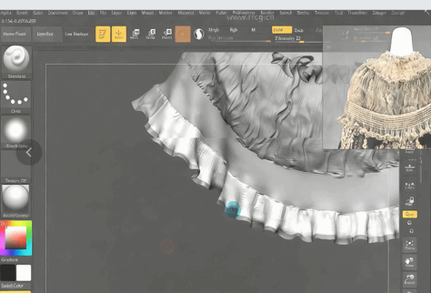 Marvelous Designer中创建花纹蕾丝连衣裙视频教程(图3) Marvelous Designer中创建花纹蕾丝连衣裙视频教程(图3)