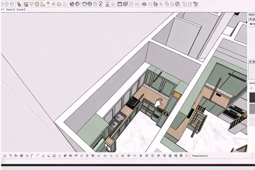 【中文字幕】SketchUp与Lumion逼真厨房橱柜建模渲染技术视频教程(图3)