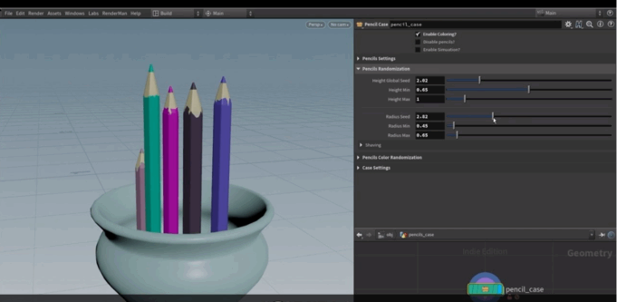 Houdini 19.5与UE5程序化建模制作铅笔盒实例训练视频教程(图3) Houdini 19.5与UE5程序化建模制作铅笔盒实例训练视频教程(图3)