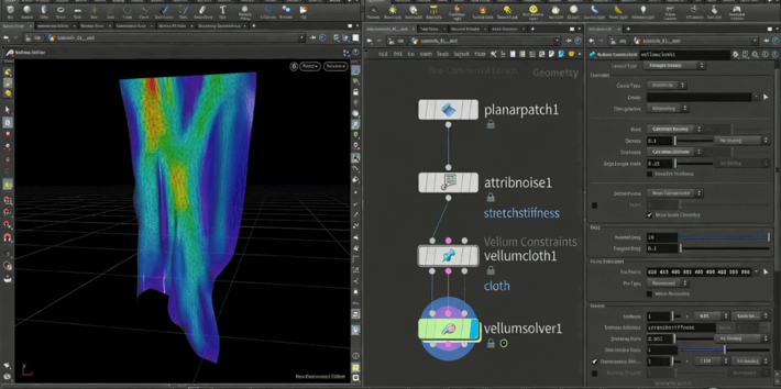 Houdini中Vellum布料模拟技术训练视频教程(图2)