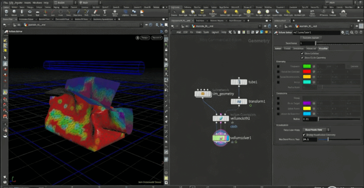 Houdini中Vellum布料模拟技术训练视频教程(图3)