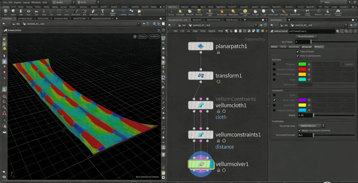 Houdini中Vellum布料模拟技术训练视频教程(图5)