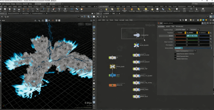 Houdini和Nuke雷击闪电破坏视觉特效制作视频教程 (图2)