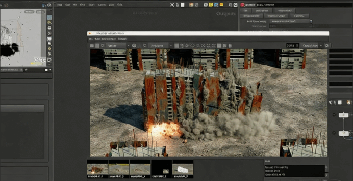 Houdini建筑拆除破坏全场景特效实例制作视频教程(图6)