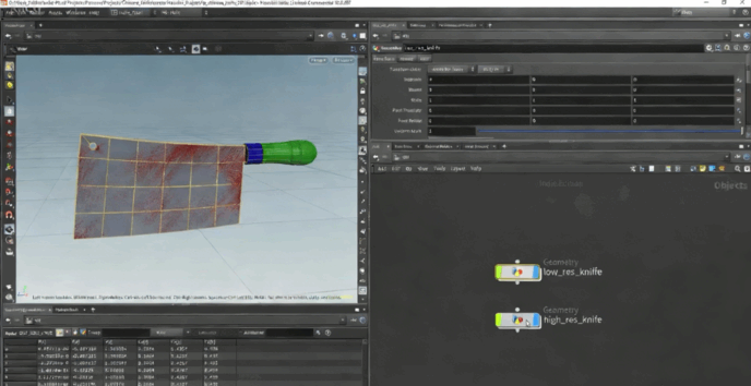 Houdini中国菜刀程序化建模实例制作视频教程 (图5)