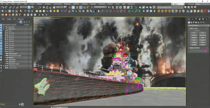 Houdini战舰爆炸特效制作工作流程视频教程 (图2)